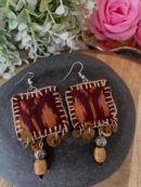 Tribal Ikat Square Dangles