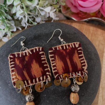 Tribal Ikat Square Dangles