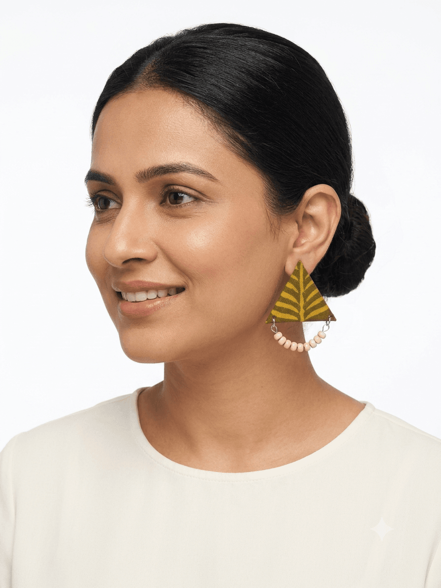 Olive & Mustard Leaf Triangles - Image 2