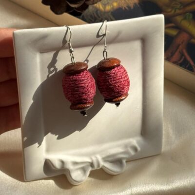 Maroon Jute Beaded
