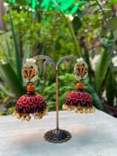 Kalika Ajrakh Fabric Jhumka