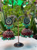 Mallika Ajrakh Fabric Jhumka
