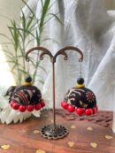 Nisha Handcrafted Fabric Jhumkis