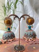 Mrignayani Handcrafted Fabric Jhumkis