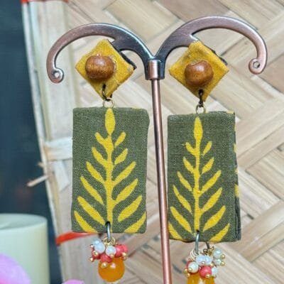 Pankhuri Ajrakh Earrings
