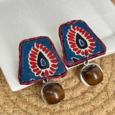 Charmi Block-Print Fabric Earrings