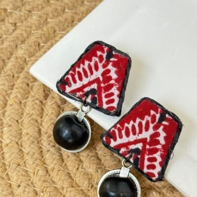 Alpana Block-Print Fabric Earrings