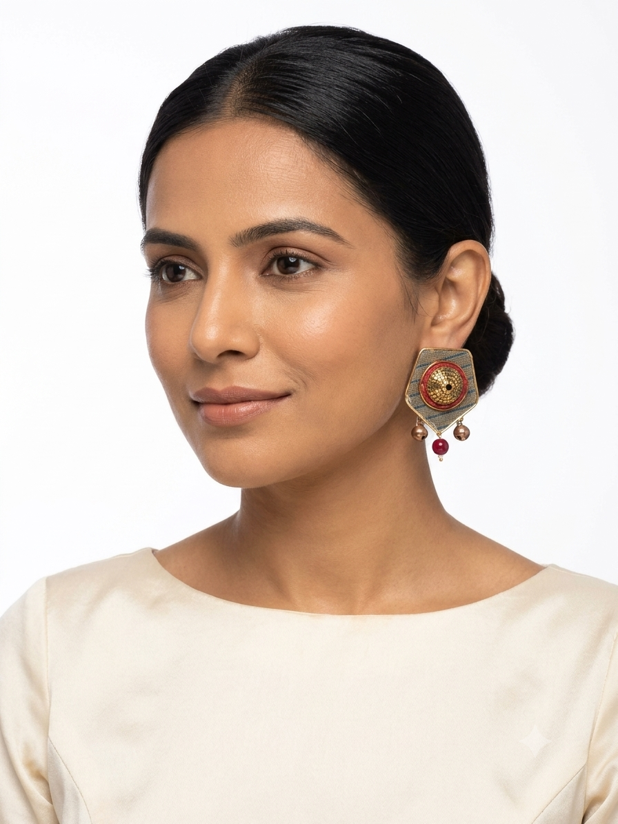 Nazar-e-Surkh Earring Studs - Image 2