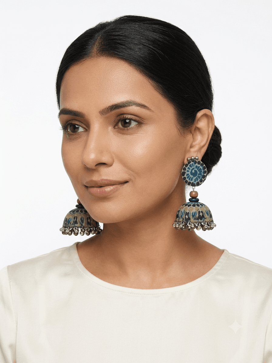 Nilofer Ajrakh Jhumka - Image 2