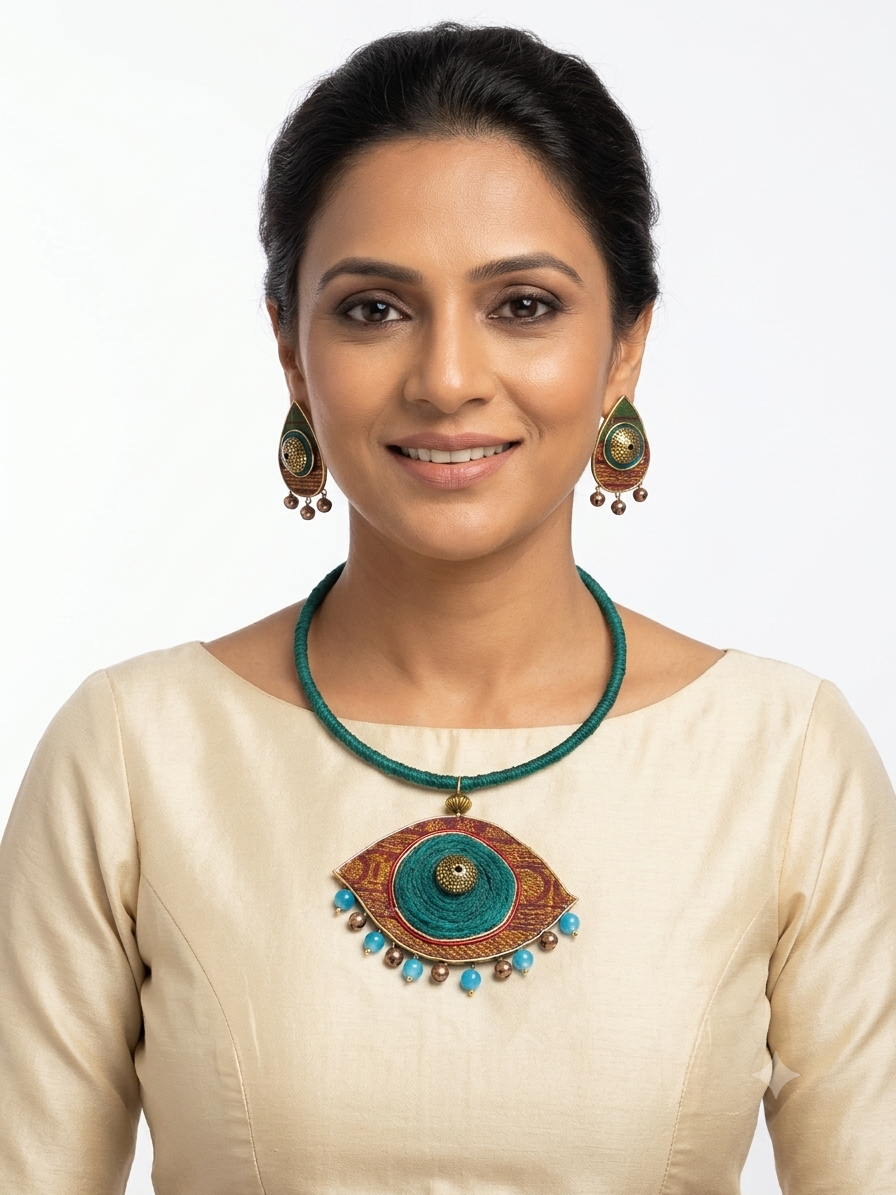 Nazar-e-Khas Hasli Necklace and Earrings set - Image 2