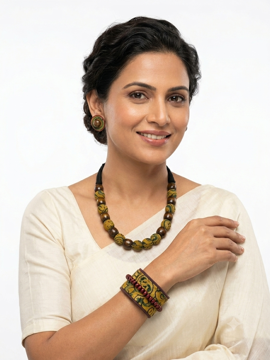 Swarn - Necklace, Earring and Handcuff set - Image 2