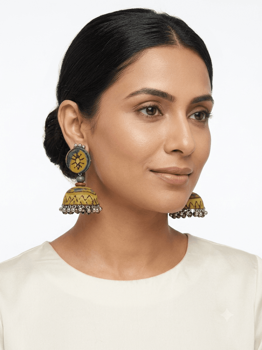 Avani Ajrakh Jhumkas - Image 2
