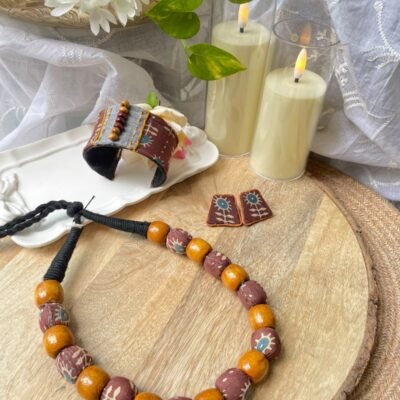 Dharohar -Necklace, Earring and Handcuff set