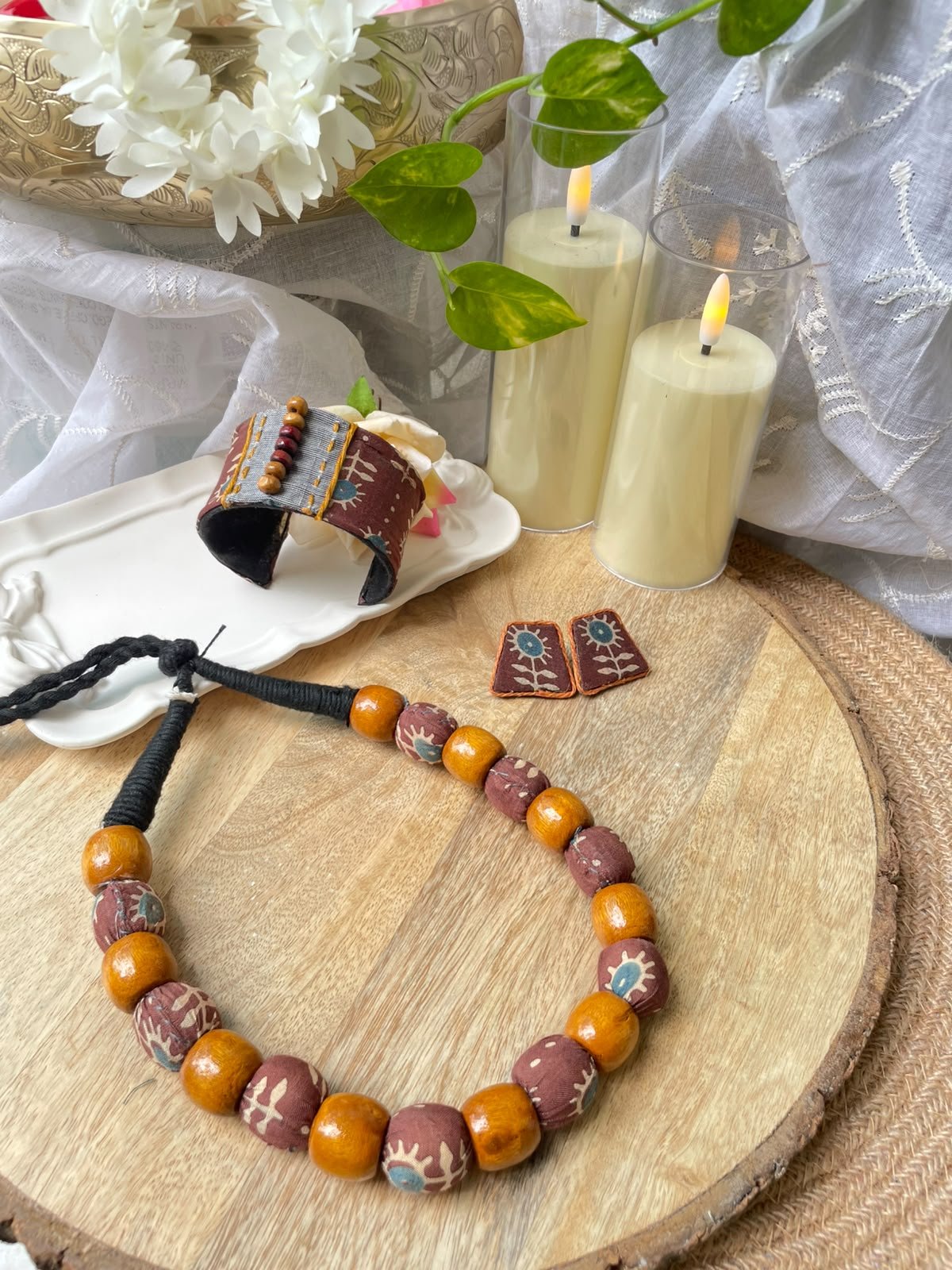 Dharohar -Necklace, Earring and Handcuff set