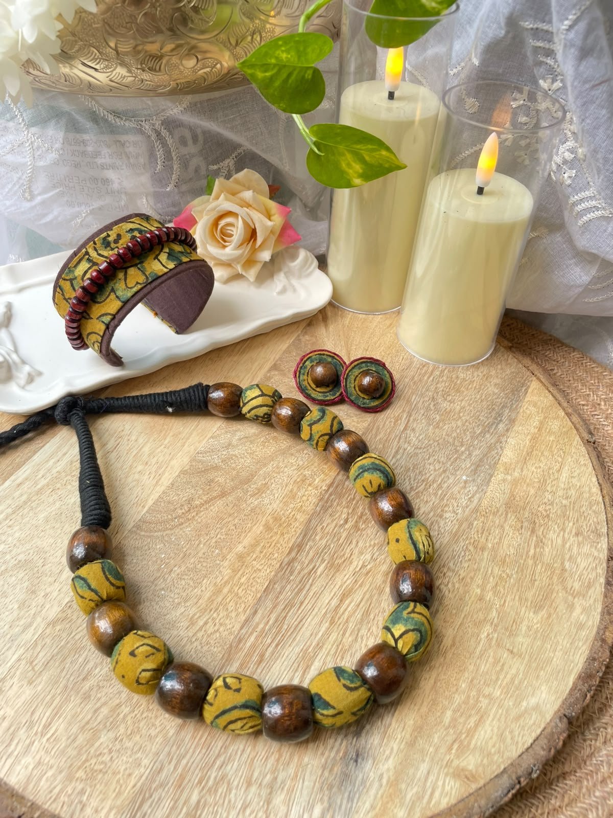 Swarn - Necklace, Earring and Handcuff set