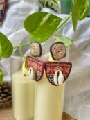 Yamini Fabric & Cowrie Earrings