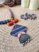 Vanika - Disha: Ajrakh Hasli & Earrings Set