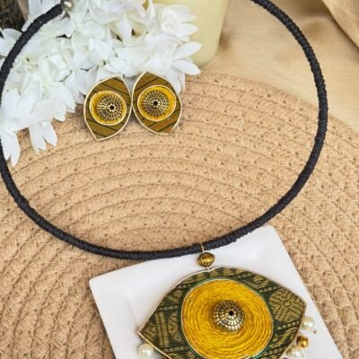Nazar-e-Swarn  Hasli Necklace and Earrings Set